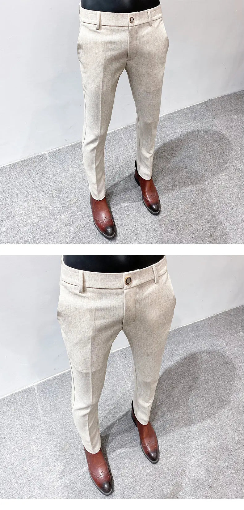 Men Suit Pants Formal Trousers Stretch Slim Pantalone Hombre Calça Masculina Solid Color Casual Dress Pants Fashion Men Clothing