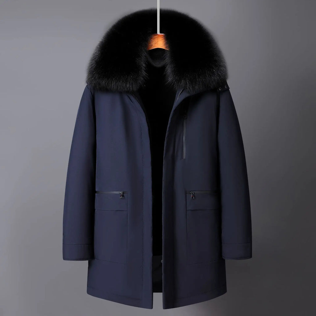 Canada Fashion Winter Jacket for Men Down Coat Parka Men's White Goose Down Jacket Long Padding Detachable Down Inner Liner H819