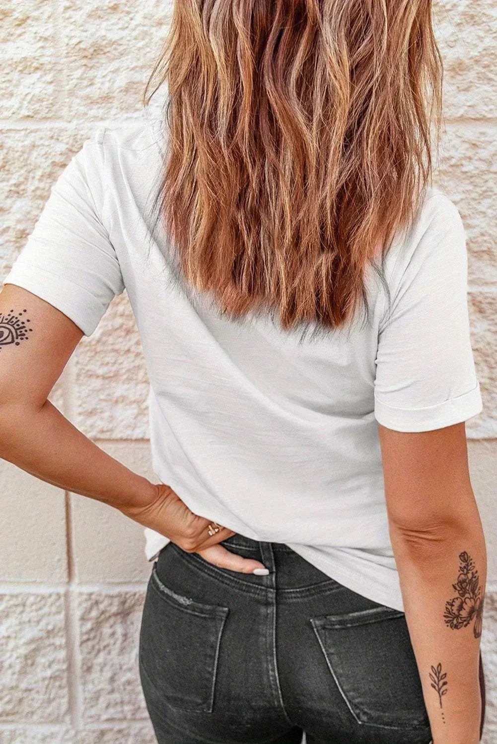 Trendy LOS ANGELES Letter Print T-Shirt - Short Sleeve Crew Neck Womens Top Breathable for Stylish Summer Aesthetic Clothes