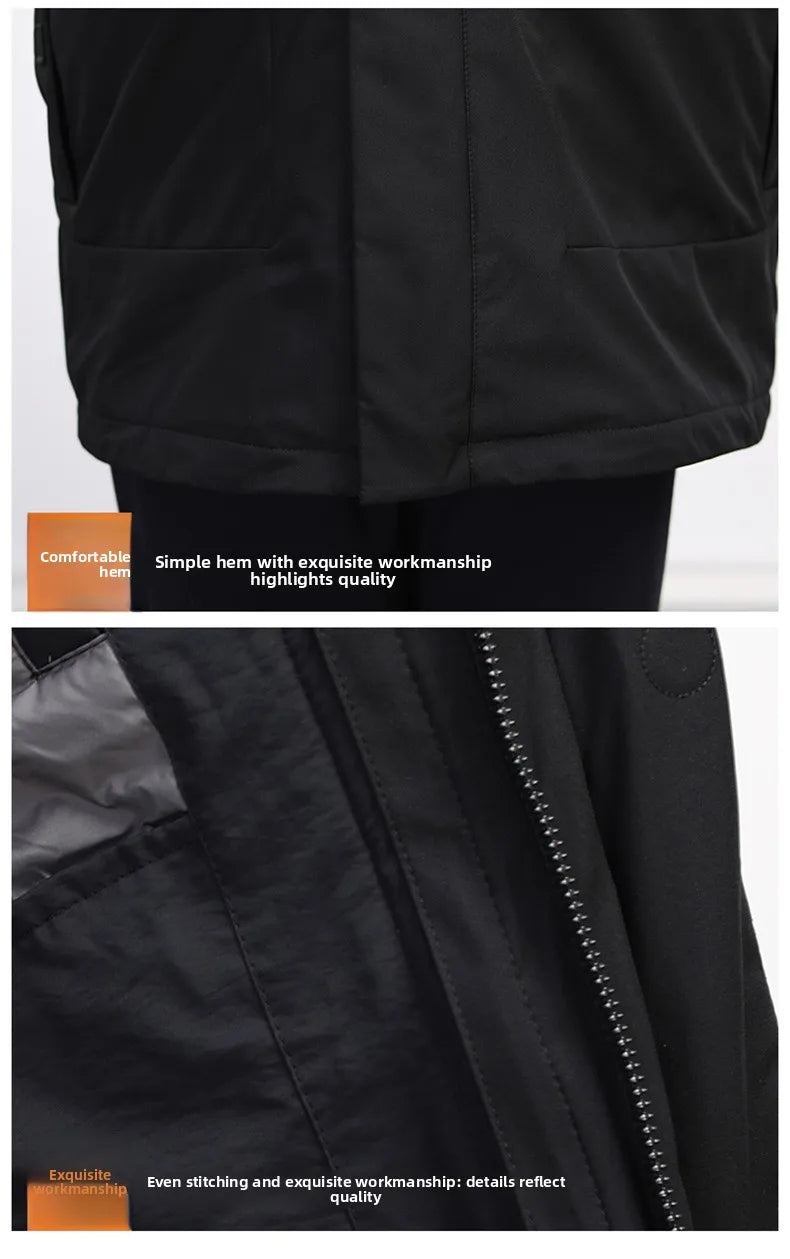 Canada Fashion Winter Jacket for Men Down Coat Parka Men's White Goose Down Jacket Long Padding Detachable Down Inner Liner H819