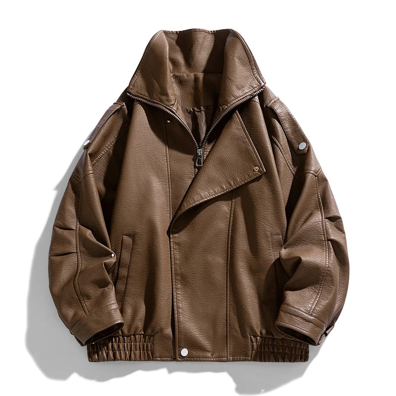 Autumn Winter New High Quality Outdoor Handsome Windproof Breathable Leather Jacket Comfortable Multi functional Trendy Jacket