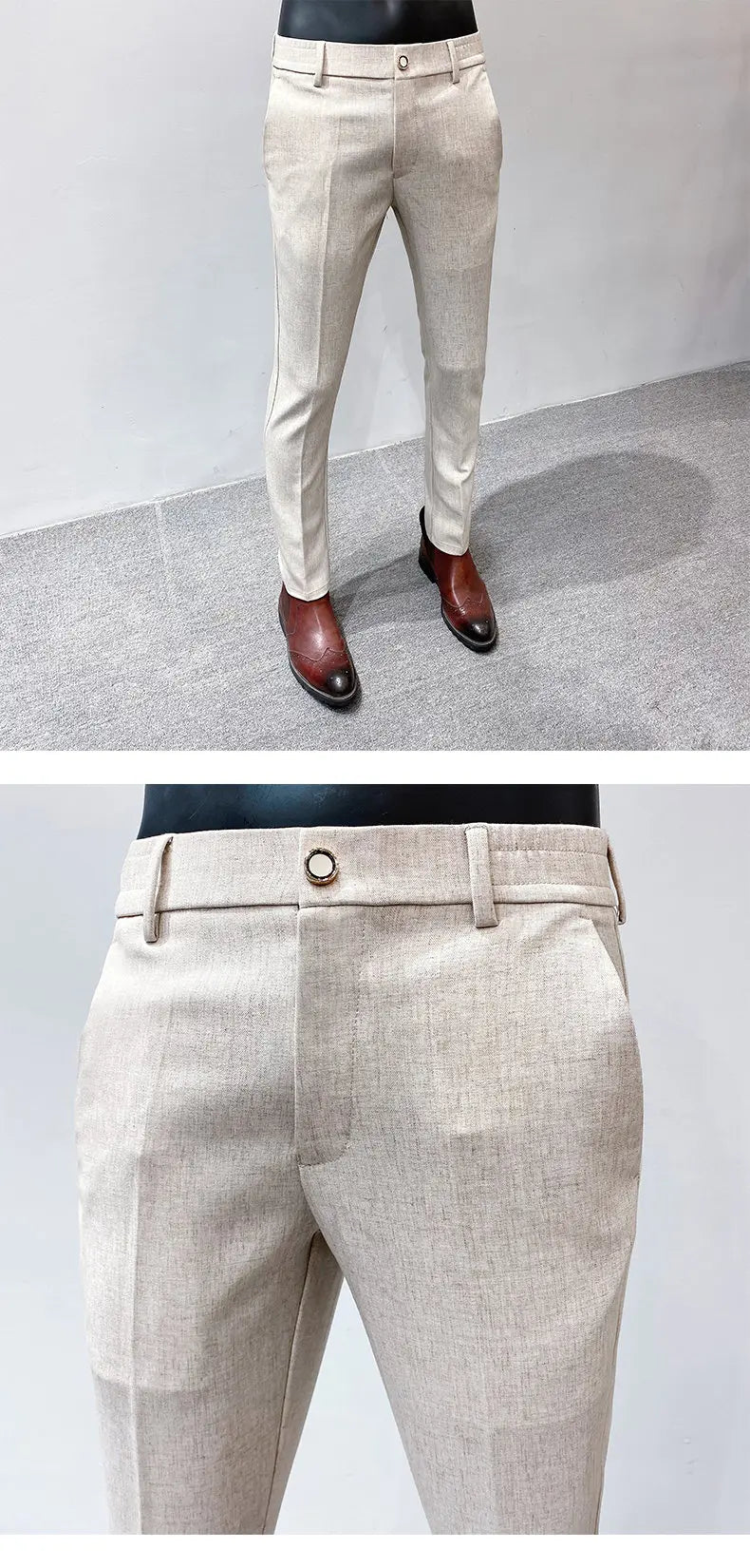 Men Suit Pants Formal Trousers Stretch Slim Pantalone Hombre Calça Masculina Solid Color Casual Dress Pants Fashion Men Clothing