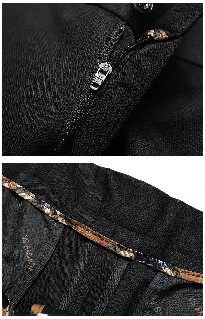 Men's Stretch Suit Pants Business Casual Dress Pants Wrinkle Resistant 4-Way Stretch Golf Casual Pants Spring Summer Blue Black