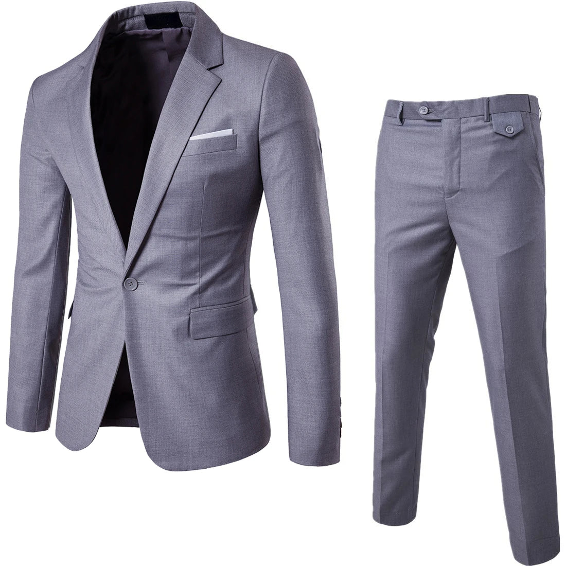 Men Suits Blazers 3 Pieces 2 Sets Elegant  Wedding Business Vest Pants Blue Coats 2022 Formal Jackets Korean