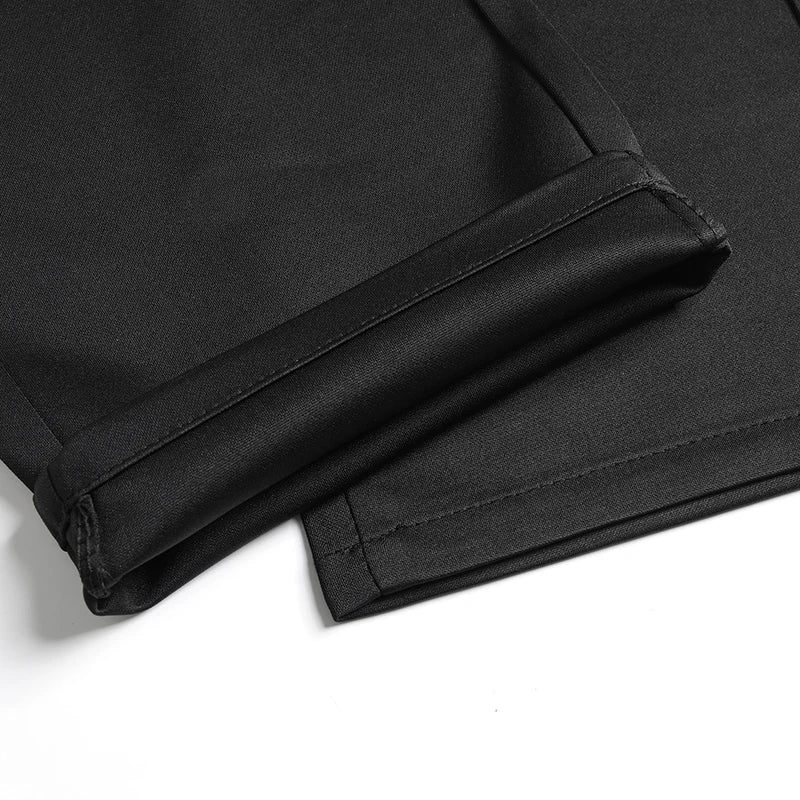 Men's Stretch Suit Pants Business Casual Dress Pants Wrinkle Resistant 4-Way Stretch Golf Casual Pants Spring Summer Blue Black
