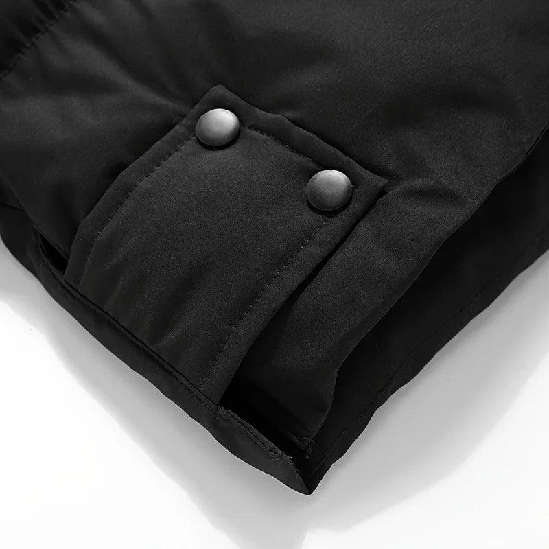 2026 Warm Hooded Mid-length Jacket Mens Casual Zip Up Cotton Padded Jacket Overcoat Autumn Winter Windbreaker Coats Men Clothing