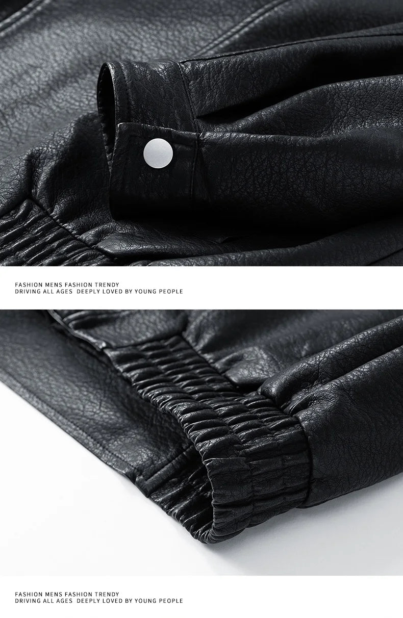 Autumn Winter New High Quality Outdoor Handsome Windproof Breathable Leather Jacket Comfortable Multi functional Trendy Jacket
