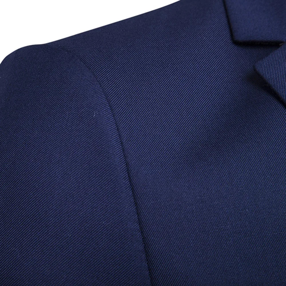 Men Suits Blazers 3 Pieces 2 Sets Elegant  Wedding Business Vest Pants Blue Coats 2022 Formal Jackets Korean