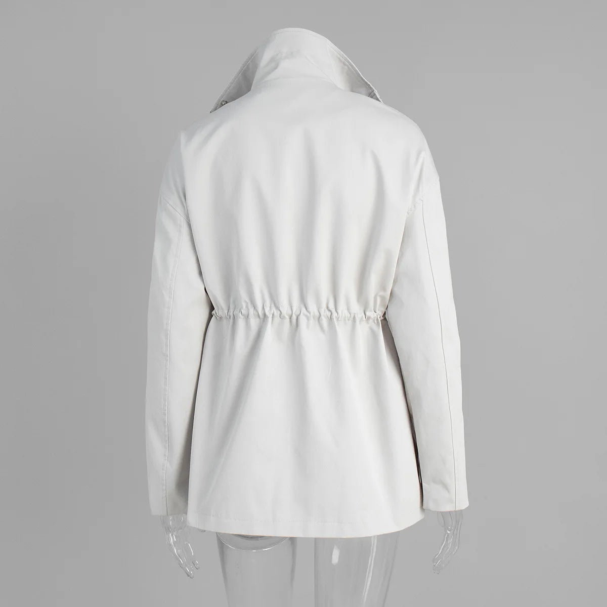 Tossy Stand Collar Lace-Up Trench Jacket Fashion Female Autumn 2025 Commute Long Sleeves Casual Women's High Waist Trench Coat