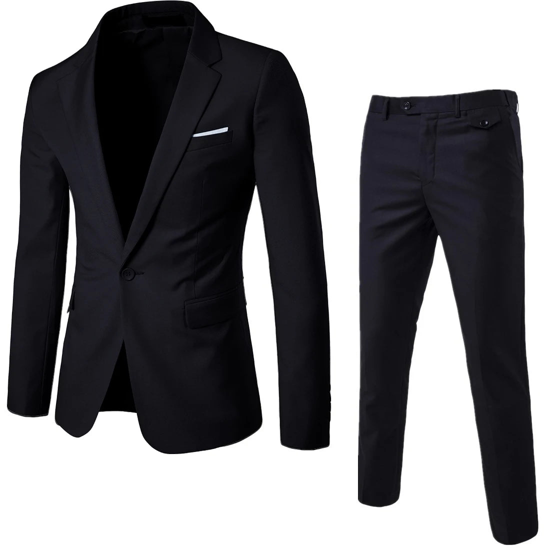 Men Suits Blazers 3 Pieces 2 Sets Elegant  Wedding Business Vest Pants Blue Coats 2022 Formal Jackets Korean