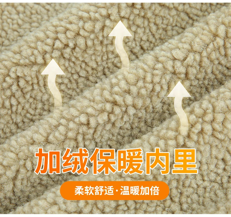 Men's Outdoor Sportswear Parkas Men's Corduroy Jacket High-quality Plush Retro Short Style Lapel Button Thick Winter Warm Jacket
