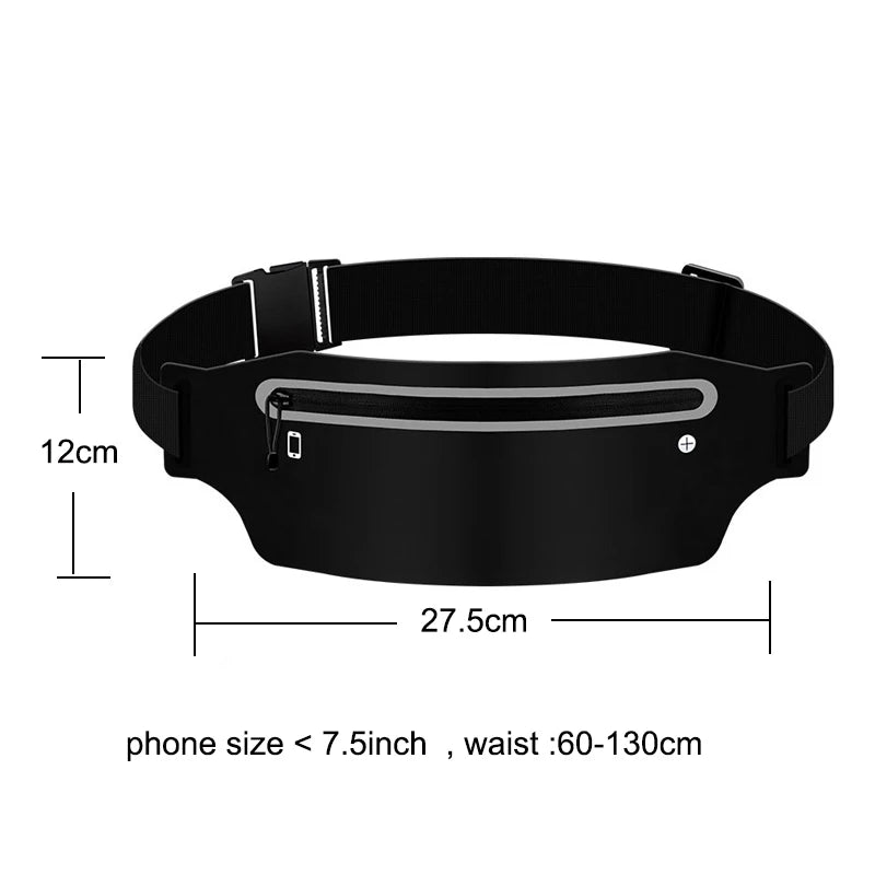 Running Belt Waist Bag Sports Fanny Pack Women Men Waterproof Gym Phone Pouch Banana Bags Run Accessories