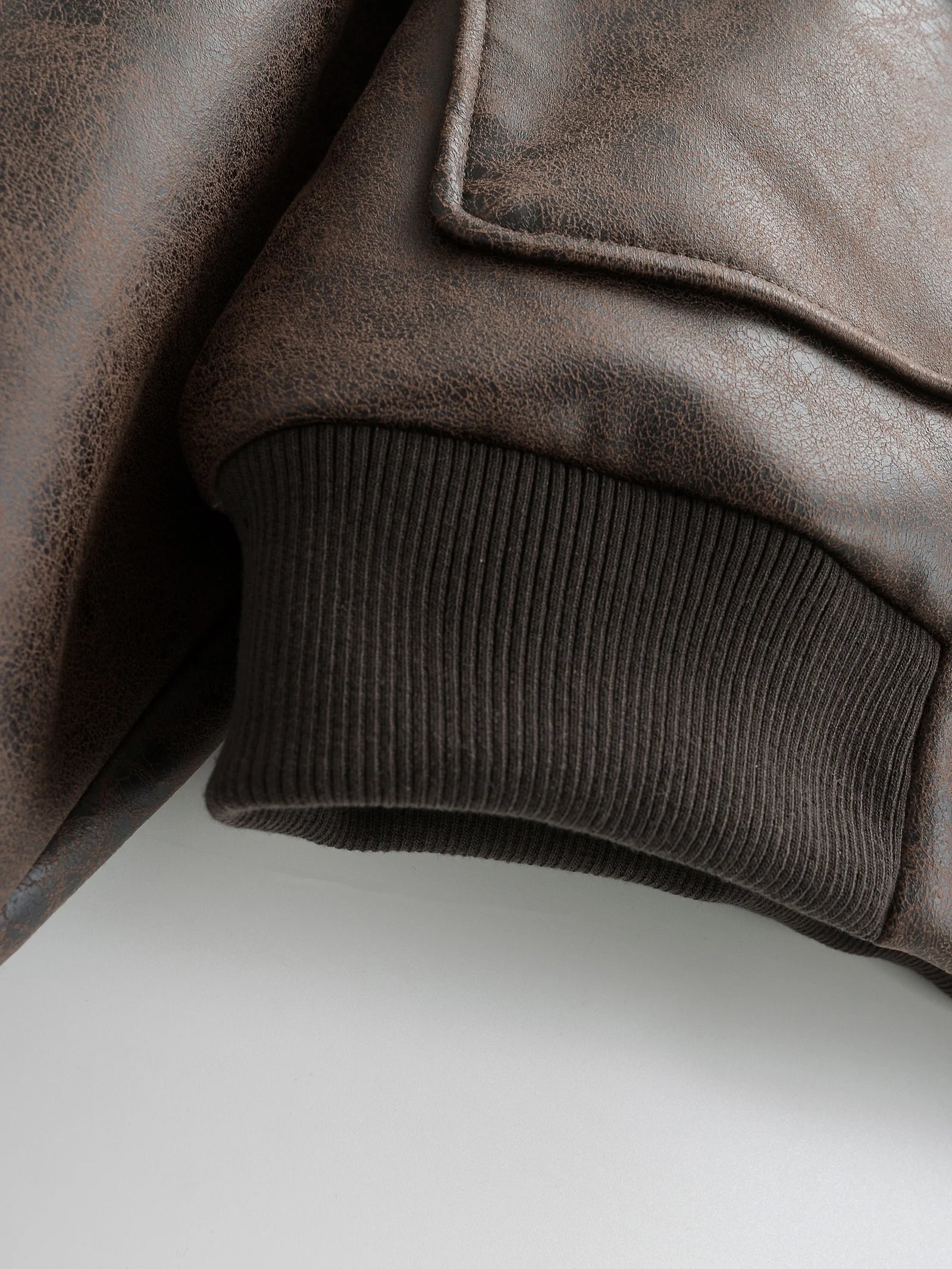 Women Retro Vintage Coffee Faux Leather PU Baseball Jackets Female Moto Biker Pockets Mate Suede Loose Fit Streetwear Coats Tops
