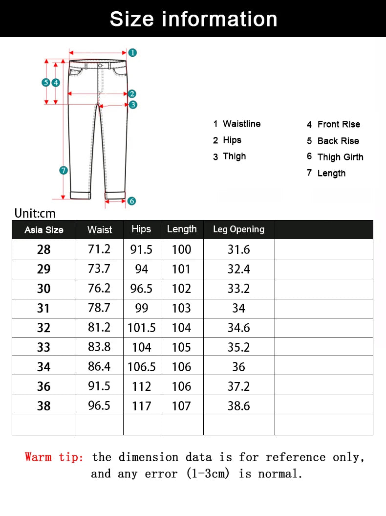 Spring Autumn New Men's Pure Black Slim Jeans Elastic Straight Pants Business Fashion Leisure Korean Vintage Denim Pants Male