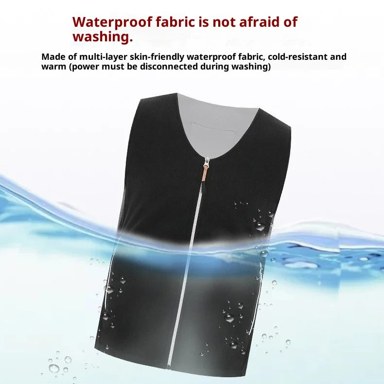 Heated Fleece Vest Smart Warming Jacket Winter Electric Thermal Coat Men Women USB Charging Lightweight Outdoor Sports