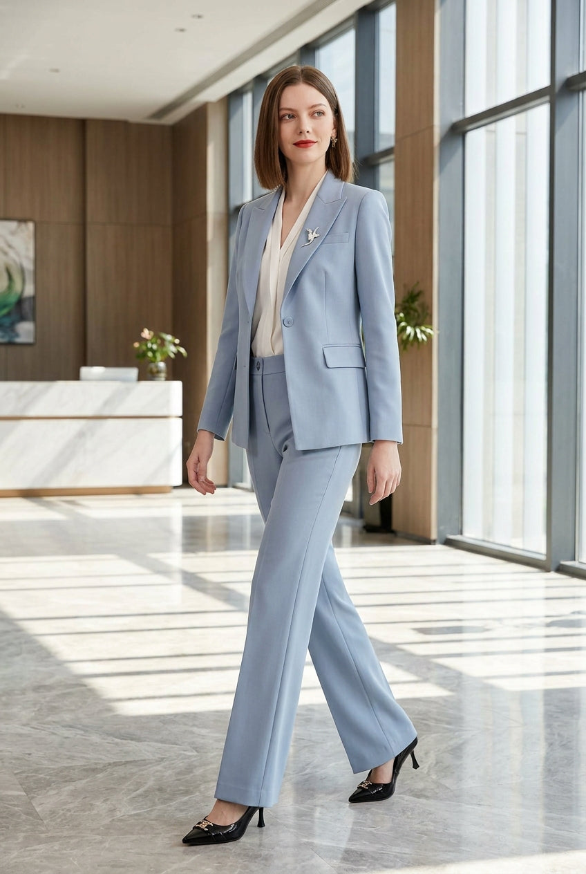 The Serene Skyline Modern Power Suit